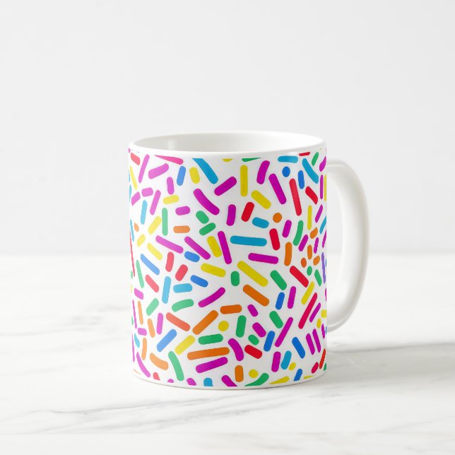 Sömlös Donut Sprinkles Mönster Mugg: A must-have Kaffemugg (Framsida höger)