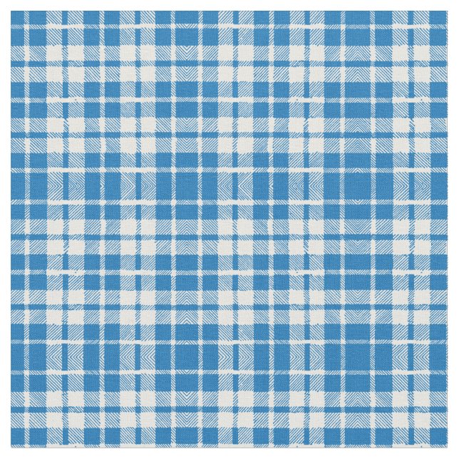 Sömlös Elegant Blue Tartan Mönster Tyg (Närbild)