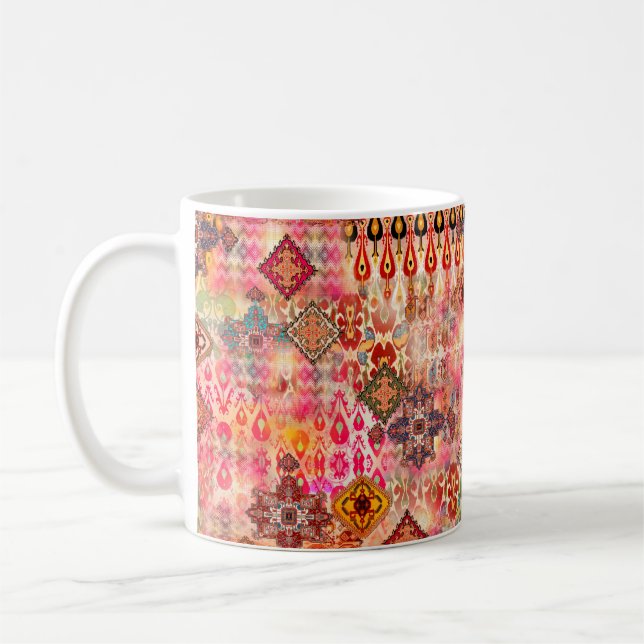 Sömlös etiskt vacker mönster på Abstrakt digi Kaffemugg (Vänster)