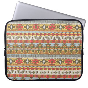 Sömlös etnisk mönster i ljusa färger laptop fodral