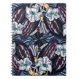 Sömlös, exotisk blombakgrund anteckningsbok