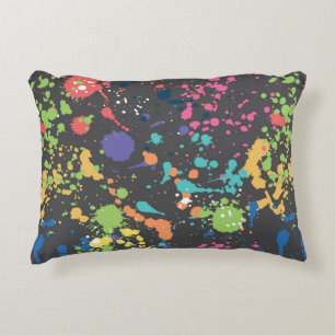 Sömlös färgad grunge mönster med vattenfärg sp prydnadskudde