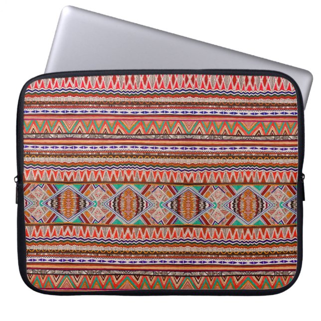 Sömlös färglös abstrakt mönster laptop fodral (Framsidan)