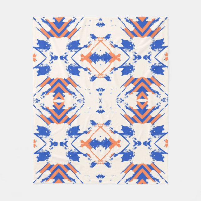  Sömlös färglös hipster mönster med geometrisk  Fleecefilt (Framsidan)