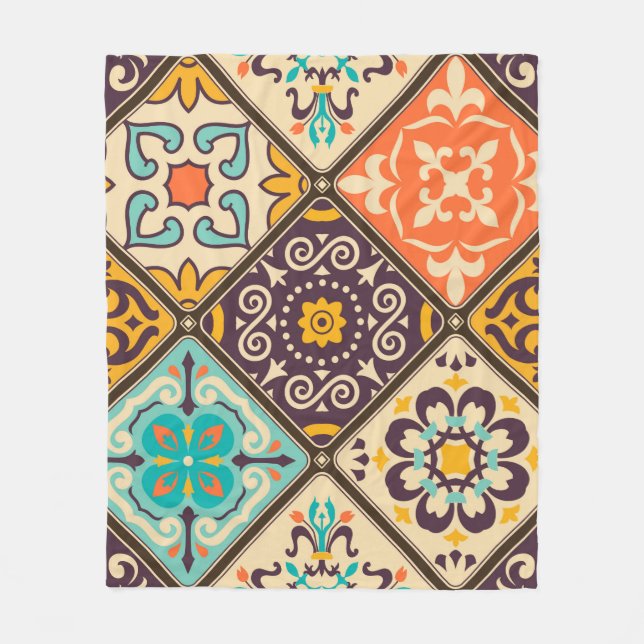 Sömlös, färglös lapptäcke med islam, Arabi Fleecefilt (Framsidan)