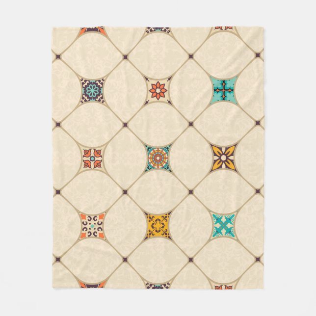 Sömlös, färglös lapptäcke med islam, Arabi Fleecefilt (Framsidan)