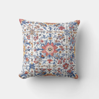 Sömlös fyllning av Antique Tile Mönster Kudde
