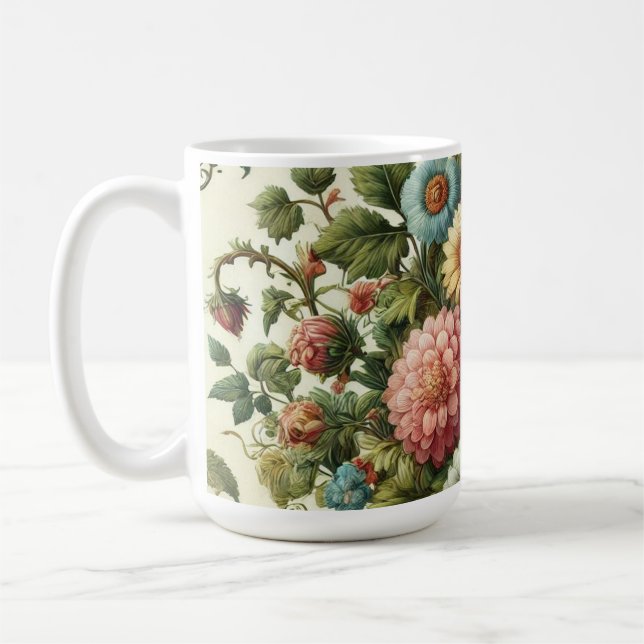Sömlös Garden Design Kaffemugg (Vänster)
