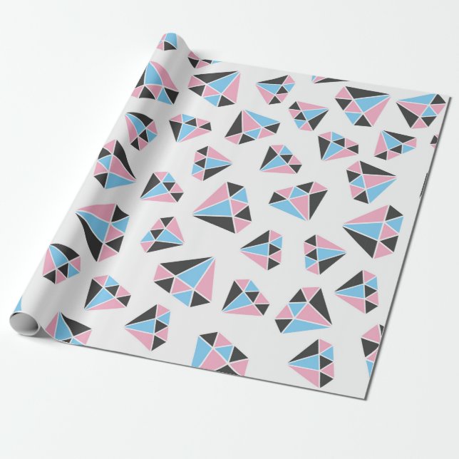 Sömlös gem mönster. Vintage Presentpapper (Utrullad)