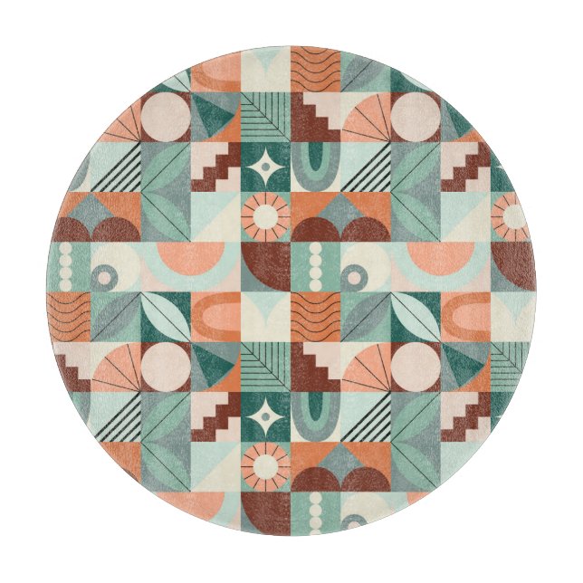 Sömlös geometri, abstrakt mosaic mönster. (Framsidan)