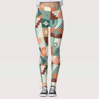 Sömlös geometri, abstrakt mosaic mönster. leggings