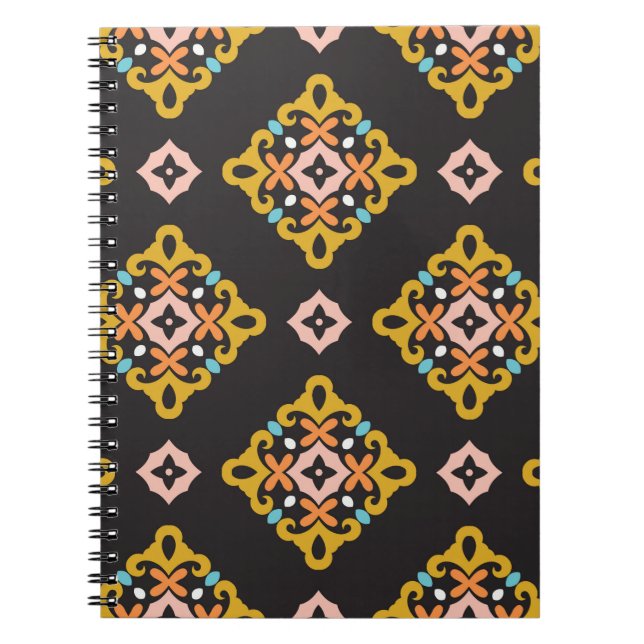 Sömlös Geometric Mönster. Abstrakt struktur design Anteckningsbok (Framsidan)