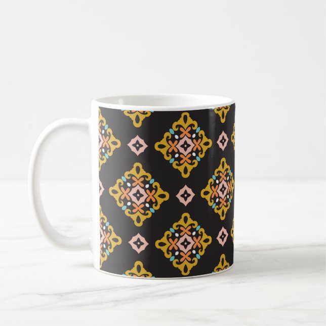 Sömlös Geometric Mönster. Abstrakt struktur design Kaffemugg (Vänster)