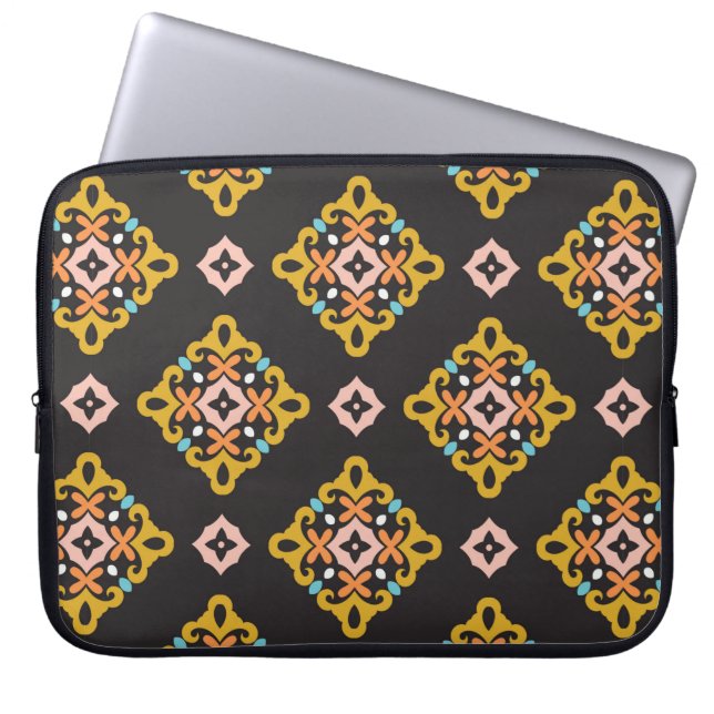 Sömlös Geometric Mönster. Abstrakt struktur design Laptop Fodral (Framsidan)