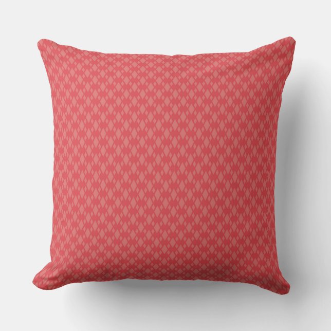 Sömlös geometrisk design: Röd diamant Kudde (Framsida)