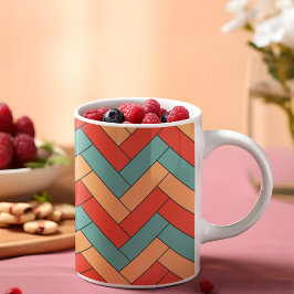 Sömlös geometrisk form Mönster Kaffemugg
