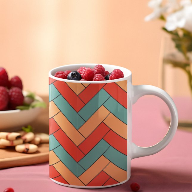 Sömlös geometrisk form Mönster Kaffemugg (Mugs)