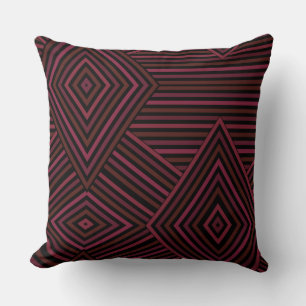 Sömlös geometrisk form rhombus linjer rosa brow kudde