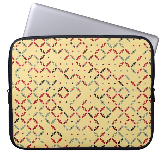 Sömlös geometrisk illustration av mönster-utformni laptop fodral (Framsidan)
