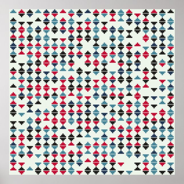 Sömlös geometrisk illustration av mönster-utformni poster (Framsidan)
