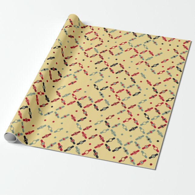 Sömlös geometrisk illustration av mönster-utformni presentpapper (Utrullad)