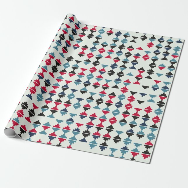 Sömlös geometrisk illustration av mönster-utformni presentpapper (Utrullad)