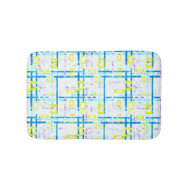 Sömlös geometrisk ljusa färger rektangulär sha badrumsmatta (Framsidan)