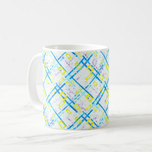 Sömlös geometrisk ljusa färger rektangulär sha kaffemugg