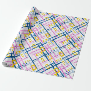 Sömlös geometrisk ljusa färger rektangulär sha presentpapper