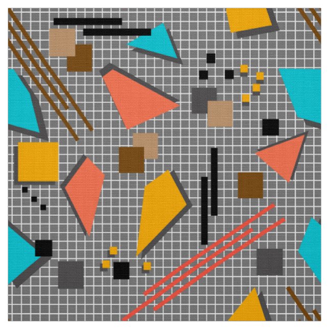 Sömlös geometrisk memphis forms mönster s tyg (Provkarta)