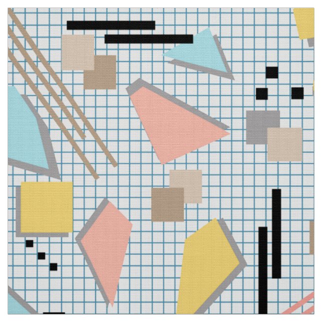 Sömlös geometrisk memphis forms mönster s tyg (Provkarta)