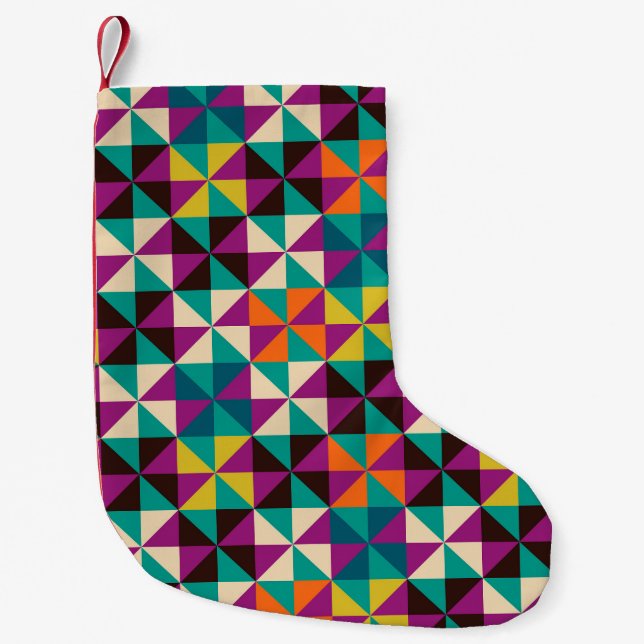 Sömlös geometrisk, modern Mönster-design. Liten Julstrumpa (Framsidan)