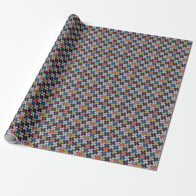 Sömlös geometrisk, modern Mönster-design. Presentpapper (Utrullad)