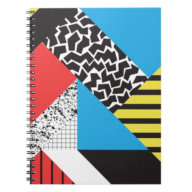 Sömlös geometrisk mönster i modern abstrakt anteckningsbok (Framsidan)