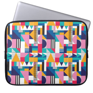 Sömlös geometrisk mönster i modern abstrakt laptop fodral
