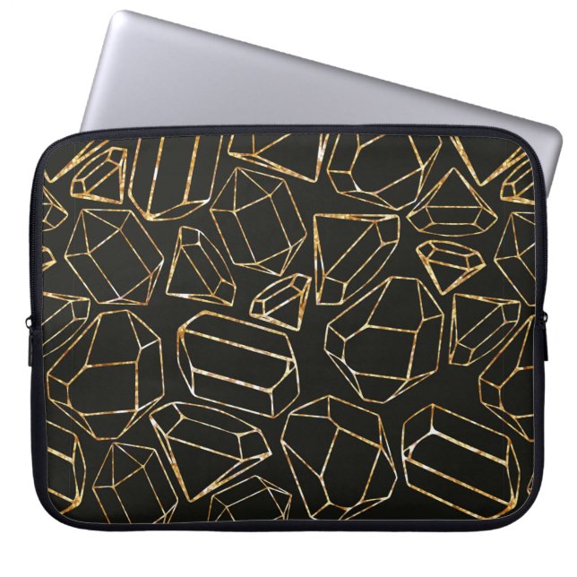 Sömlös geometrisk mönster i retro 80s stil. Pop Laptop Fodral (Framsidan)