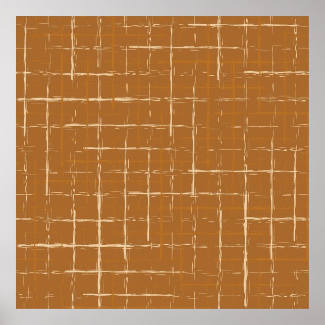 Sömlös geometrisk mönster med abstrakt penselstr poster (Framsidan)