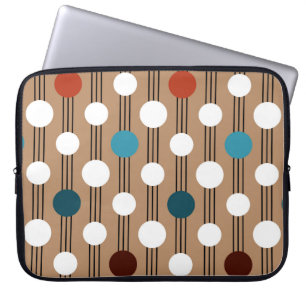 Sömlös geometrisk mönster med cirklar laptop fodral