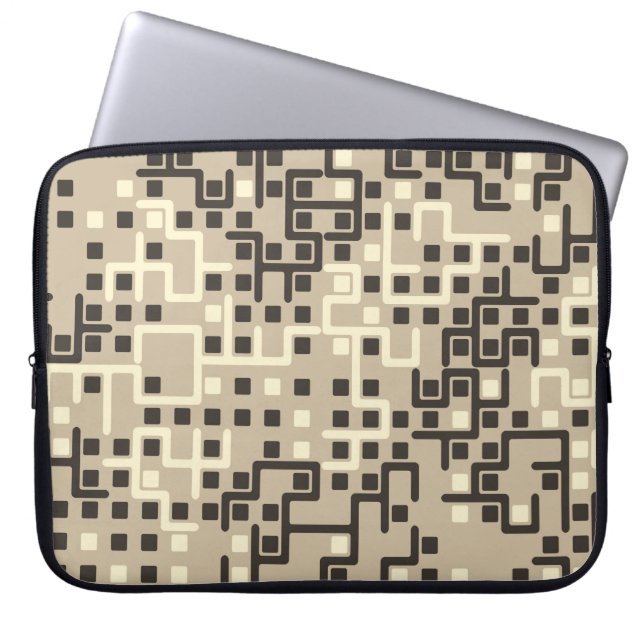 Sömlös geometrisk mönster med färgad inslag. laptop fodral (Framsidan)