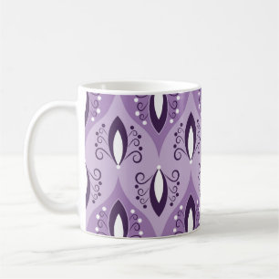 Sömlös geometrisk mönster med snurrar kaffemugg
