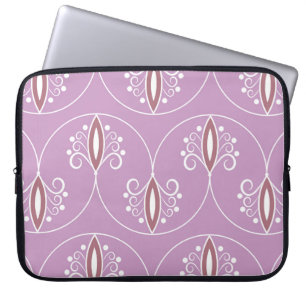 Sömlös geometrisk mönster med snurrar. konst. laptop fodral