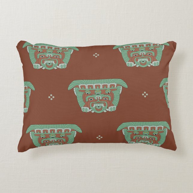 Sömlös geometrisk mönster med stammotiv. H Prydnadskudde (Framsidan)