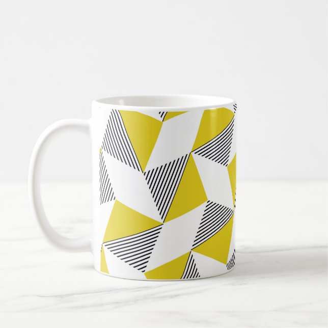 Sömlös geometrisk mönster med trianglar, rhombu kaffemugg (Vänster)