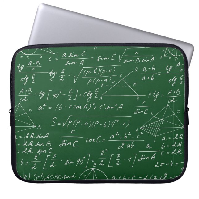 Sömlös geometrisk mönster med trigonometrisk form laptop fodral (Framsidan)