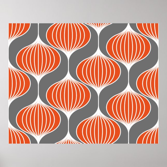 Sömlös geometrisk mönster med vågigt linjer. art. poster (Framsidan)