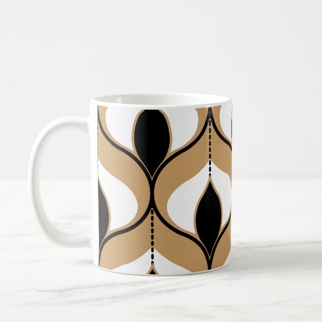 Sömlös geometrisk mönster med vågigt linjer. konst kaffemugg (Vänster)