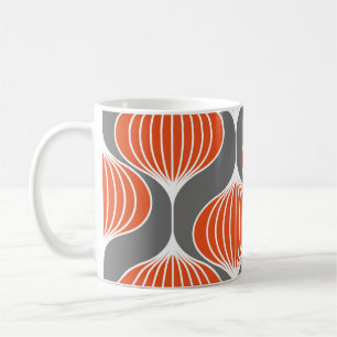 Sömlös geometrisk mönster med vågigt linjer. konst kaffemugg