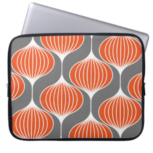 Sömlös geometrisk mönster med vågigt linjer. konst laptop fodral