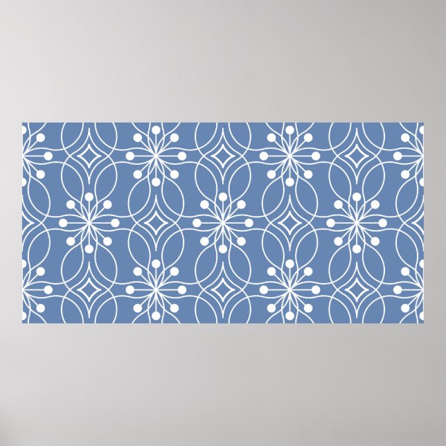 Sömlös geometrisk mönster med vågigt linjer poster (Framsidan)