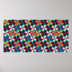 Sömlös geometrisk mönster poster